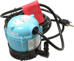 Little Giant Pumps - 1/200 HP, 3 psi, Aluminum Miniature Submersible Pump - 1/4 Inch Outlet, 18 Ft. Long Power Cord, 1.1 Amp - Caliber Tooling