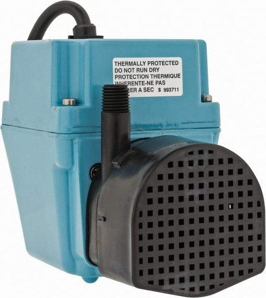 Little Giant Pumps - 1/40 HP, 5.1 psi, Aluminum Miniature Submersible Pump - 3/8 Inch Inlet, 1/4 Inch Outlet, 6 Ft. Long Power Cord, 1.7 Amp - Caliber Tooling