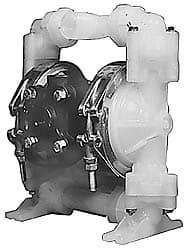 SandPIPER - 1/2" NPT, Nonmetallic, Air Operated Diaphragm Pump - Santoprene Diaphragm, Polypropylene Housing - Caliber Tooling