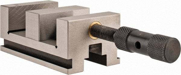 Interstate - 2-3/8" Jaw Width, 2-1/8" Jaw Opening Capacity, 1" Jaw Height, Toolmaker's Vise - V-Groove Jaw, 0.0001" Parallelism, 0.0002" Squareness, 4.33" OAL x 2.3" OAH - Caliber Tooling