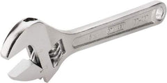 Stanley - 3/4" Jaw Capacity, 6" Standard Adjustable Wrench - Chrome Vanadium Steel, Chrome Finish, 6-1/4" OAL - Caliber Tooling