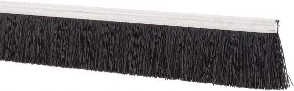 PRO-SOURCE - 1/2" Back Strip Brush Width, Metal Black Nylon Strip Brush - 1" Bristle Length, Nylon, 36" OAL - Caliber Tooling