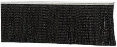 PRO-SOURCE - 1/2" Back Strip Brush Width, Metal Black Nylon Strip Brush - 3" Bristle Length, Nylon, 36" OAL - Caliber Tooling