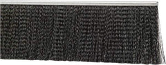 PRO-SOURCE - 1/2" Back Strip Brush Width, Metal Black Nylon Strip Brush - 4" Bristle Length, Nylon, 36" OAL - Caliber Tooling