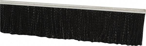 PRO-SOURCE - 1/2" Back Strip Brush Width, Metal Black Nylon Strip Brush - 3" Bristle Length, Nylon, 72" OAL - Caliber Tooling