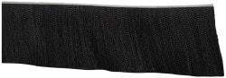 PRO-SOURCE - 1/2" Back Strip Brush Width, Metal Black Nylon Strip Brush - 6" Bristle Length, Nylon, 72" OAL - Caliber Tooling