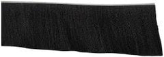 PRO-SOURCE - 1/2" Back Strip Brush Width, Metal Black Nylon Strip Brush - 6" Bristle Length, Nylon, 72" OAL - Caliber Tooling