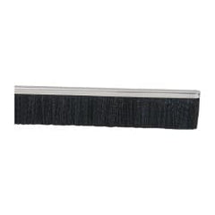 PRO-SOURCE - 5/16" Back Strip Brush Width, Metal Black Nylon Strip Brush - 1" Bristle Length, Nylon, 36" OAL - Caliber Tooling