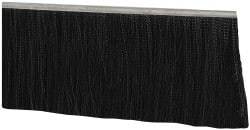 PRO-SOURCE - 5/16" Back Strip Brush Width, Metal Black Nylon Strip Brush - 6" Bristle Length, Nylon, 36" OAL - Caliber Tooling