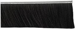 PRO-SOURCE - 5/16" Back Strip Brush Width, Metal Black Nylon Strip Brush - 4" Bristle Length, Nylon, 72" OAL - Caliber Tooling