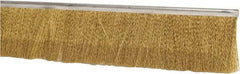 PRO-SOURCE - 1/2" Back Strip Brush Width, Stainless Steel Back Strip Brush - 2" Bristle Length, Brass, 36" OAL - Caliber Tooling