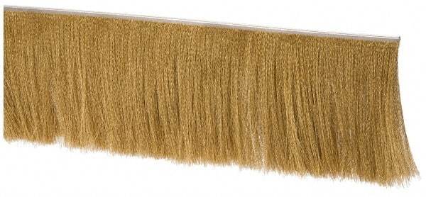 PRO-SOURCE - 1/2" Back Strip Brush Width, Stainless Steel Back Strip Brush - 6" Bristle Length, Brass, 36" OAL - Caliber Tooling