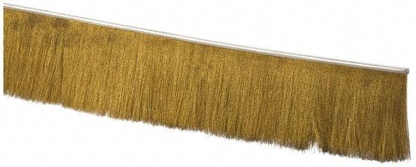 PRO-SOURCE - 1/2" Back Strip Brush Width, Stainless Steel Back Strip Brush - 4" Bristle Length, Brass, 72" OAL - Caliber Tooling