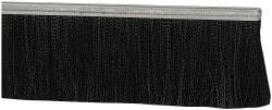 PRO-SOURCE - 1/2" Back Strip Brush Width, Metal Black Nylon Strip Brush - 4" Bristle Length, Nylon, 36" OAL - Caliber Tooling