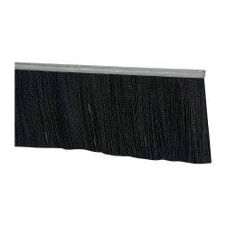 PRO-SOURCE - 1/2" Back Strip Brush Width, Metal Black Nylon Strip Brush - 5" Bristle Length, Nylon, 36" OAL - Caliber Tooling