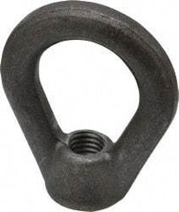 Made in USA - 2,700 Lb Capacity, M12x1.75 Thread, Carbon Steel Heavy Duty Lifting Eye Nut - Grade C-1030, 2.5" Long x 2-1/2" High, 1-1/4" Inside & 2" Outside Eye Diam, 7/8" Bell/Base Width - Caliber Tooling