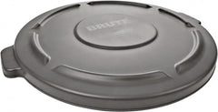 Rubbermaid - Round Lid for Use with 55 Gal Round Trash Cans - Gray, Polyethylene, For 2655 Brute Trash Cans - Caliber Tooling