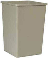 Rubbermaid - 35 Gal Gray Square Trash Can - Polyethylene, 27-5/8" High x 19-1/2" Long x 19-1/2" Wide - Caliber Tooling