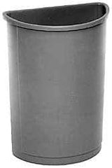 Rubbermaid - 21 Gal Beige Half-Round Trash Can - Polyethylene, 28" High x 21" Long x 11" Wide - Caliber Tooling