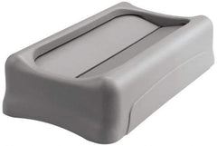 Rubbermaid - Rectangle Lid for Use with 23 Gal Rectangular Trash Cans - Gray, Plastic, For Slim Jim Trash Cans - Caliber Tooling