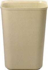 Rubbermaid - 40 Qt Beige Rectangle Trash Can - Fiberglass, 20" High x 15" Long x 11-1/4" Wide - Caliber Tooling