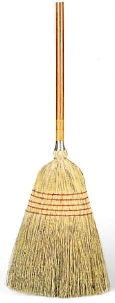 Rubbermaid - 58-1/4" OAL Corn Bristle Broom - Wood Handle, 12" Wide - Caliber Tooling