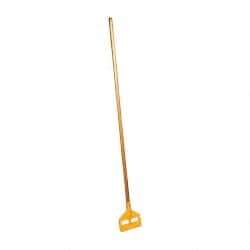 Rubbermaid - 60" Hardwood Quick Connect Mop Handle - 1 to 1-1/4" Wet Mop Head Band, Plastic Connector, Use with Wet Mops - Caliber Tooling