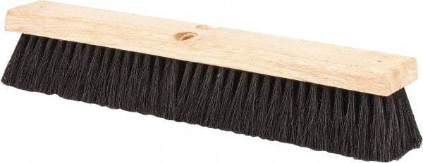 PRO-SOURCE - 18" General Purpose Tampico Push Broom - 3" Bristle Length, Wood Block, Threaded Handle Connection, Handle Sold Separately - Caliber Tooling