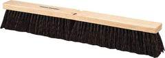 PRO-SOURCE - 24" Heavy Duty Polypropylene Push Broom - 3-1/4" Bristle Length, Wood Block, Threaded Handle Connection, Handle Sold Separately - Caliber Tooling