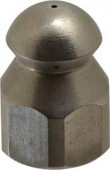 PRO-SOURCE - 4,200 psi Fixed, Stainless Steel, Sewer Pressure Washer Nozzle - 8mm Orifice Diam, 1/4" Thread, FPT, Polished - Caliber Tooling