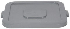 Continental - Square Lid for Use with 48 Gal Square Trash Cans - Gray, Structolene, For Huskee Trash Cans - Caliber Tooling