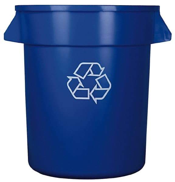 Continental - 20 Gal Blue Round Recycling Container - Polyethylene - Caliber Tooling