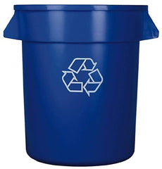 Continental - 20 Gal Blue Round Recycling Container - Polyethylene - Caliber Tooling