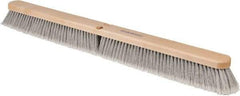 PRO-SOURCE - 36" General Purpose Polypropylene Push Broom - 3" Bristle Length, Wood Block, Threaded Handle Connection, Handle Sold Separately - Caliber Tooling