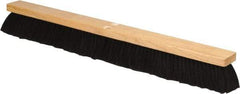 PRO-SOURCE - 30" General Purpose Horsehair Push Broom - 3" Bristle Length, Wood Block, Threaded Handle Connection, Handle Sold Separately - Caliber Tooling