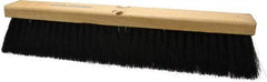 PRO-SOURCE - 18" General Purpose Horsehair Blend Push Broom - 3" Bristle Length, Wood Block, Threaded Handle Connection, Handle Sold Separately - Caliber Tooling