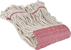 PRO-SOURCE - 5" Red Head Band, Medium Cotton Loop End Mop Head - 4 Ply, Clamp Jaw Connection, Use for General Purpose - Caliber Tooling