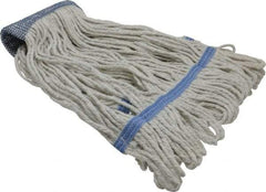 PRO-SOURCE - 5" Blue Head Band, Medium Cotton Loop End Mop Head - 4 Ply, Use for General Purpose - Caliber Tooling