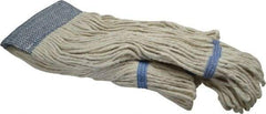 PRO-SOURCE - 5" Blue Head Band, Large Cotton Loop End Mop Head - 4 Ply, Clamp Jaw Connection, Use for Finishing - Caliber Tooling