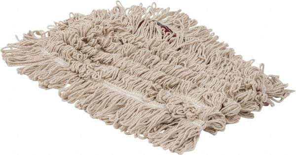 PRO-SOURCE - 36" Long x 5" Wide Yarn Blend Dust Mop Head - Snap-On, Red, Looped Head, Launderable - Caliber Tooling