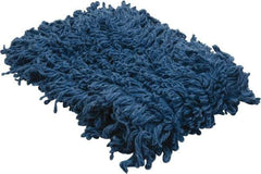 PRO-SOURCE - 36" Long x 5" Wide Yarn Blend Dust Mop Head - Snap-On, Blue, Looped Head - Caliber Tooling