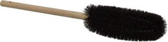 PRO-SOURCE - 3" Diam Bristle Tube Brush - 16" OAL, 6" Head Length, Wood Handle - Caliber Tooling