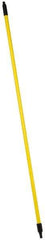 PRO-SOURCE - 60 x 1" Fiberglass Handle for Push Brooms - Threaded Connection, Yellow - Caliber Tooling