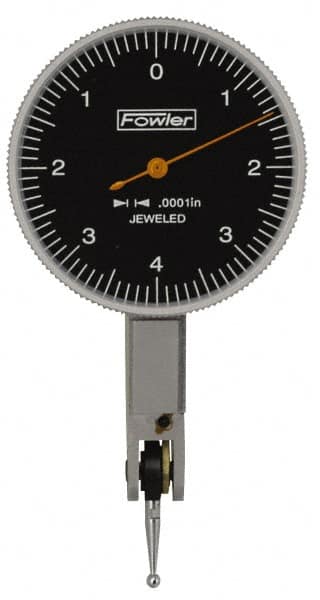 Fowler - 0.0001 Inch Dial Graduation, Dial Test Indicator - 1 Inch White Dial, 0-4-0 Dial Reading - Caliber Tooling