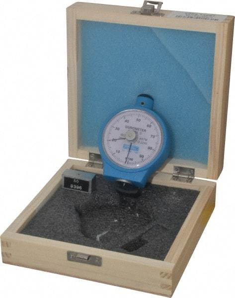 Fowler - 0 to 100 Shore Hardness Portable Dial Hardness Tester - 1 Shore Graduation, Shore D Scale - Caliber Tooling