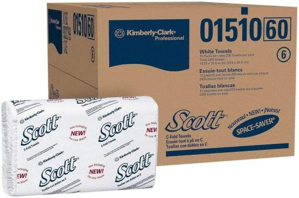 Scott - 1 Ply White C-Fold Paper Towels - 10-1/8" Wide - Caliber Tooling