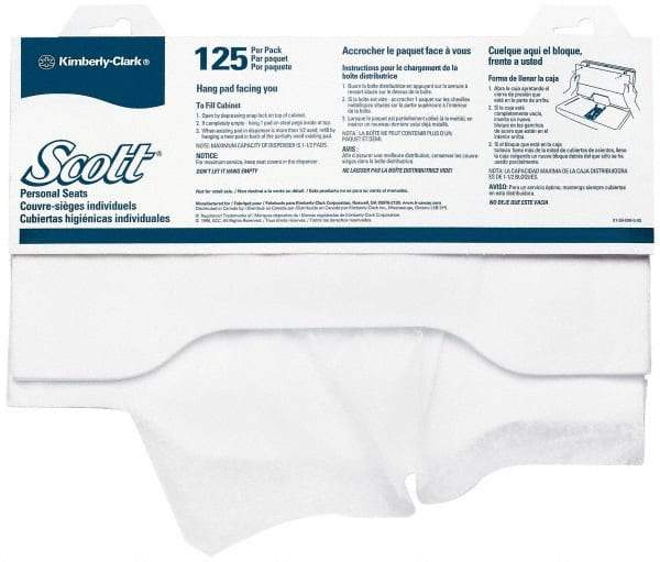 Scott - 18" Long x 15" Wide White Toilet Seat Covers - For In-Sight Toilet Seat Cover Dispensers, Reflections Toilet Seat Cover Dispensers, Windows Toilet Seat Cover Dispensers - Caliber Tooling