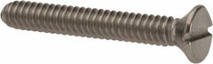 Value Collection - #6-32 UNC, 1" OAL Slotted Drive Machine Screw - Flat Head, Grade 316 Stainless Steel, Uncoated, Without Washer - Caliber Tooling