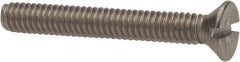 Value Collection - #8-32 UNC, 1-1/4" OAL Slotted Drive Machine Screw - Flat Head, Grade 316 Stainless Steel, Uncoated, Without Washer - Caliber Tooling