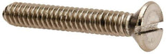 Value Collection - #10-24 UNC, 1-1/4" OAL Slotted Drive Machine Screw - Flat Head, Grade 316 Stainless Steel, Uncoated, Without Washer - Caliber Tooling